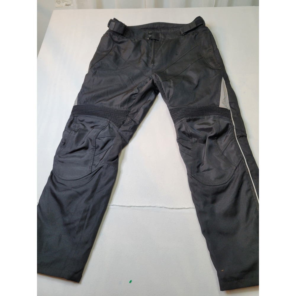 Tourmaster Venture Mens XL 36-38 Black Textile Motorcycle Riding Pants Gear 2924